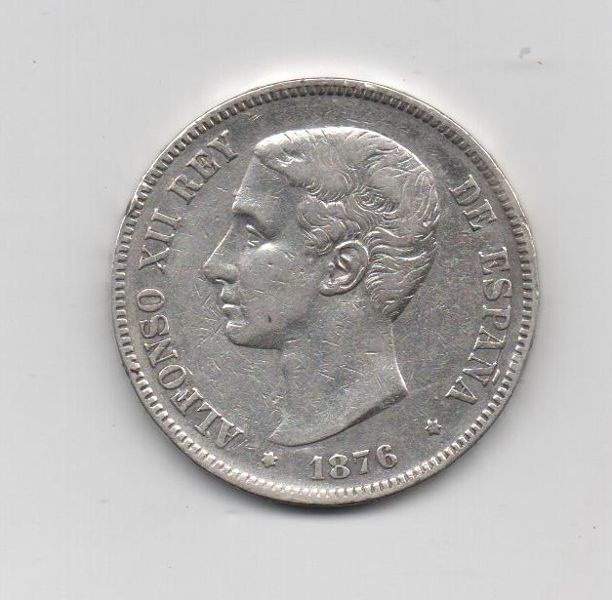 ALFONSO XII DEL AÑO 1876* 76 DE 5 PESETAS